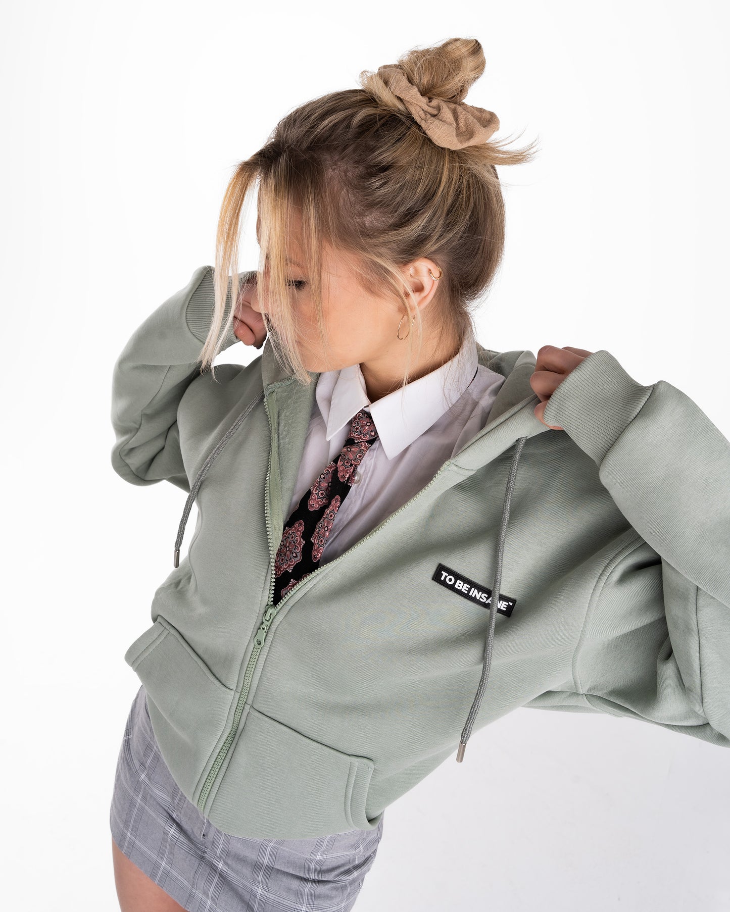 Leaf Zipped Hoodie