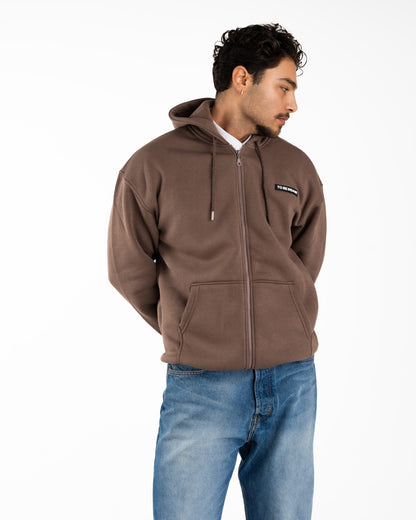 Mocha Zipped Hoodie