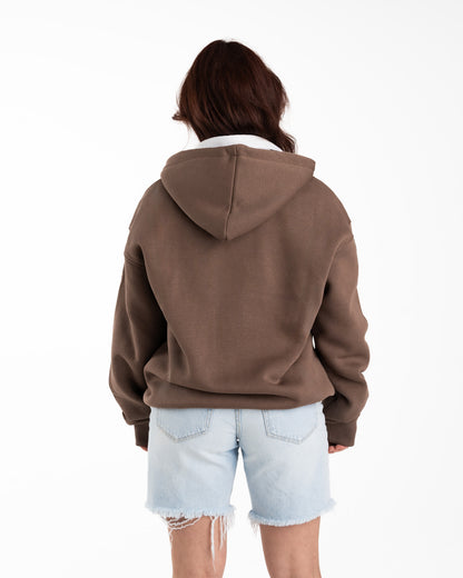 Mocha Zipped Hoodie